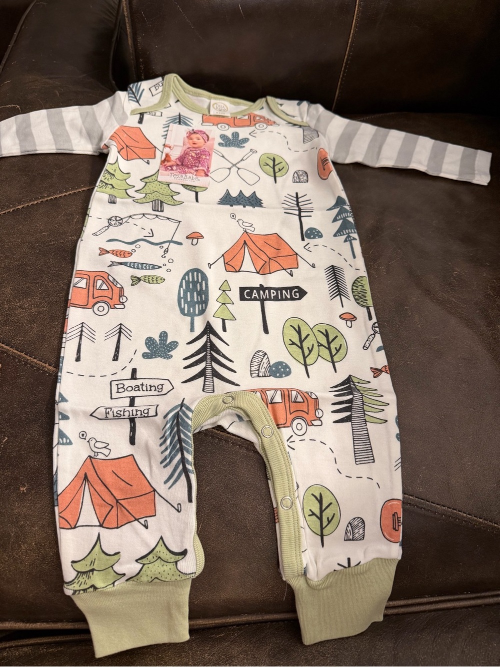 Tesa Babe Camping Print One-Piece - Green Accent